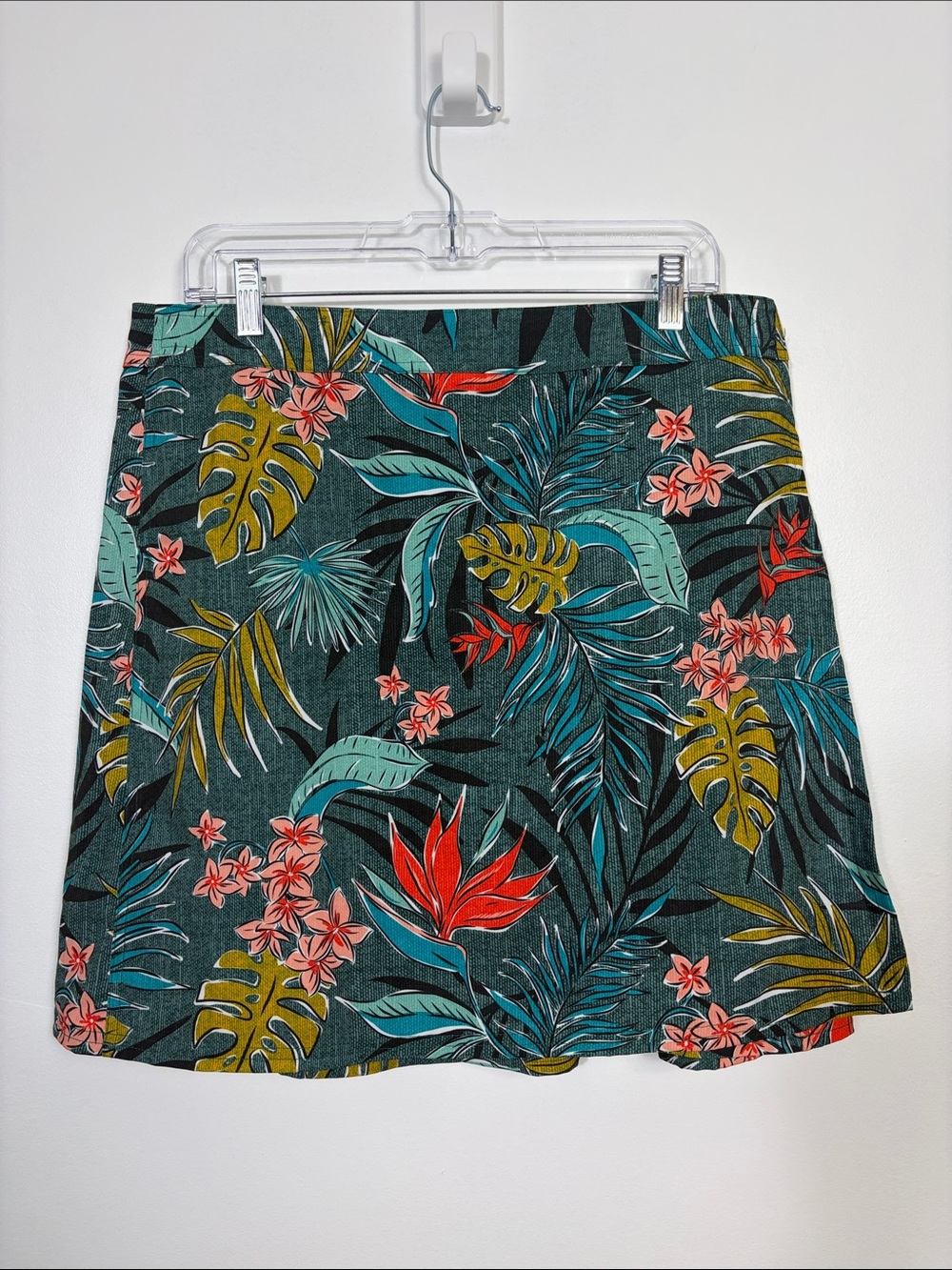 RipSkirt Teal Vintage Bali Jungle Wrap Skirt Women's Size Large NWT Vacation